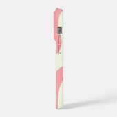 Retro roze en nostalgische kattenframe iPhone hoesje (Linkerkant)