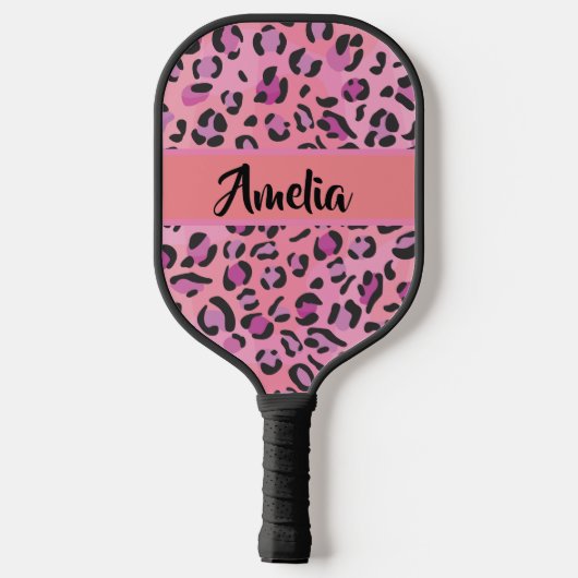 Retro Roze en Oranje handtekeningen Pickleball Paddle (Achterkant)