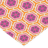 Retro roze en oranje modern geometrisch patroon korte tafelloper (Hoek)
