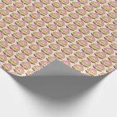 Retro Roze en Paarse Floral Pattern Cadeaupapier (Hoek)