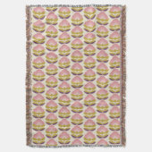 Retro Roze en Paarse Floral Pattern Deken (Voorkant Verticaal)