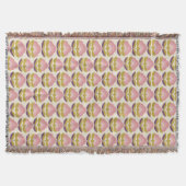 Retro Roze en Paarse Floral Pattern Deken (Voorkant)