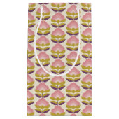 Retro Roze en Paarse Floral Pattern Klein Cadeauzakje (Voorkant)
