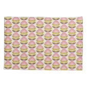 Retro Roze en Paarse Floral Pattern Kussensloop (Achterkant-Links)