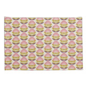 Retro Roze en Paarse Floral Pattern Kussensloop (Achterkant-Rechts)