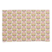 Retro Roze en Paarse Floral Pattern Kussensloop (Voorkant-Rechts)