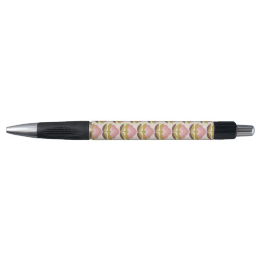 Retro Roze en Paarse Floral Pattern Pen (Voorkant)
