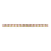 Retro Roze en Paarse Floral Pattern Satijnen Lint (Voorkant)