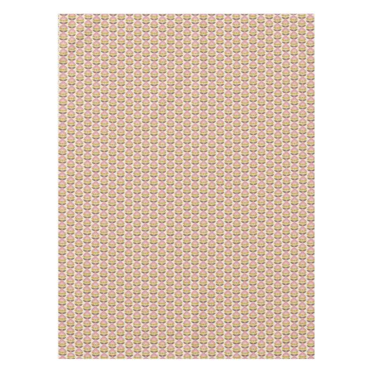 Retro Roze en Paarse Floral Pattern Tafelkleed (Voorkant)