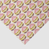Retro Roze en Paarse Floral Pattern Tissuepapier (Detail)