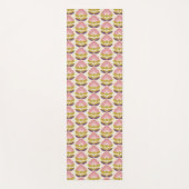 Retro Roze en Paarse Floral Pattern Yogamat (Voorkant)