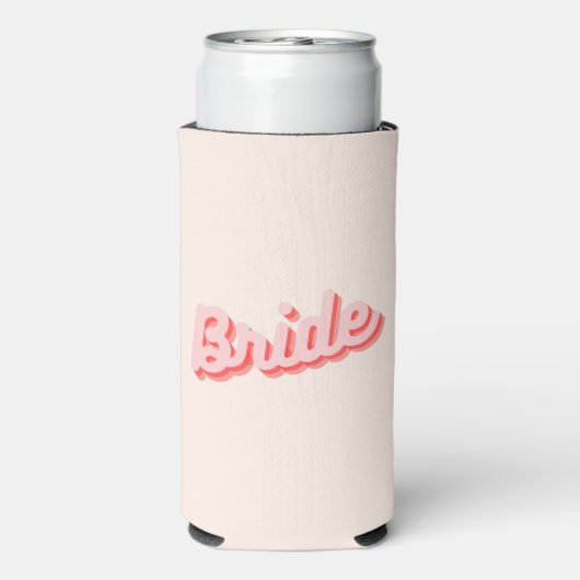 Retro Roze en Red Bride Koelbox Seltzer Blikjeskoeler (Seltzer Achterkant)