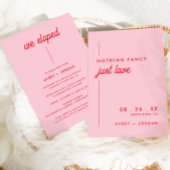 Retro Roze en Red We hebben loslaten Kaart