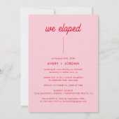 Retro Roze en Red We hebben loslaten Kaart (Achterkant)