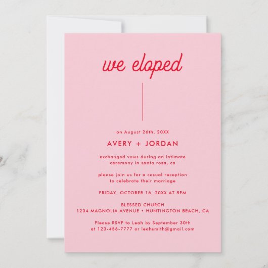 Retro Roze en Red We hebben loslaten Kaart (Achterkant)