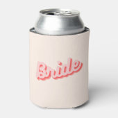 Retro roze en rode bruid kan koeler (Blikje Voorkant)