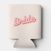 Retro roze en rode bruid kan koeler (Achterkant)