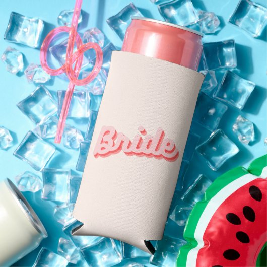 Retro Roze en Rode Bruidsblikken Koeler (Insitu Zomer)