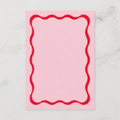 Retro Roze en Rode Golf Wedding RSVP Informatiekaartje (Achterkant)