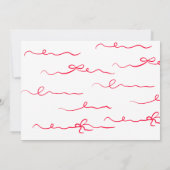 Retro roze en rode golvende bruidsmeisje voorstel  kaart (Achterkant)