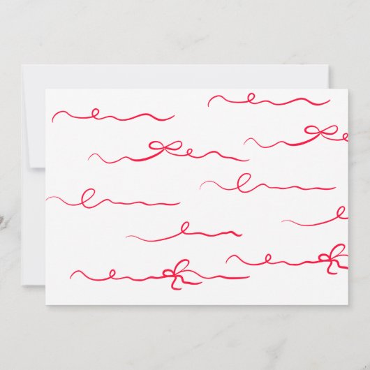 Retro roze en rode golvende bruidsmeisje voorstel  kaart (Achterkant)