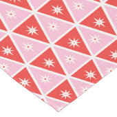 Retro Roze en Rode Kerstmis Geometrische tablet Lange Tafelloper (Hoek)