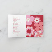 Retro Roze en Rode Wees mijn Galentine Wenskaart Kaart (Binnen)