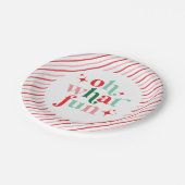 Retro roze en rood Oh wat leuk Papieren Bordje (Gekanteld)