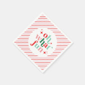 Retro roze en rood Oh wat leuk Servet (Hoek)