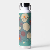 Retro roze en witte bloemen waterfles (Voorkant)
