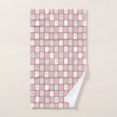 Retro Roze en Witte Reeks van de Handdoek (Handdoek)