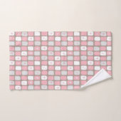 Retro Roze en Witte Reeks van de Handdoek (Handdoek)