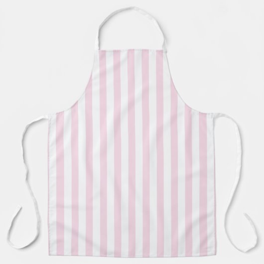 Retro Roze en witte strepen Apron Schort (Voorkant)