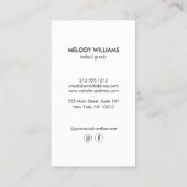 Retro Roze en Witte Strepen Bakkerij Social Media Visitekaartje (Achterkant)