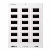 Retro Roze en Witte Stripes Bakery Etiket (Full Sheet)