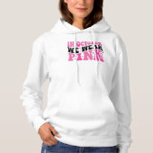 Retro roze en zwarte borstkanker bewustzijn hoodie (Voorkant)