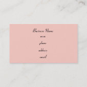 Retro Roze en zwarte Visitekaartjes (Achterkant)