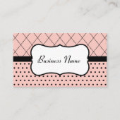 Retro Roze en zwarte Visitekaartjes (Voorkant)