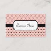 Retro Roze en zwarte Visitekaartjes (Voorkant)