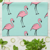 Retro Roze Flamingo Keukendoek Cadeau Theedoek (Gevouwen)