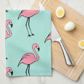 Retro Roze Flamingo Keukendoek Cadeau Theedoek (Quarter Fold)