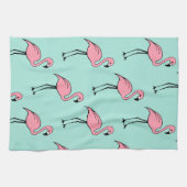 Retro Roze Flamingo Keukendoek Cadeau Theedoek (Horizontaal)