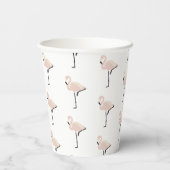 Retro Roze Flamingo Laatste Flamingle Vrijgezellen Papieren Bekers (Achterkant)