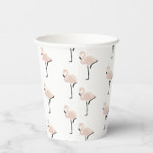 Retro Roze Flamingo Laatste Flamingle Vrijgezellen Papieren Bekers (Rechts)