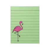 Retro Roze Flamingo om het Gift van het Notitieblo Notitieblok (Linkerzijde)