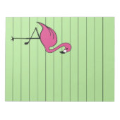 Retro Roze Flamingo om het Gift van het Notitieblo Notitieblok (Voorkant)
