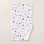 Retro Roze Flamingo patroon door WhimsicalArtwork™ Bad Handdoek (Handdoek)