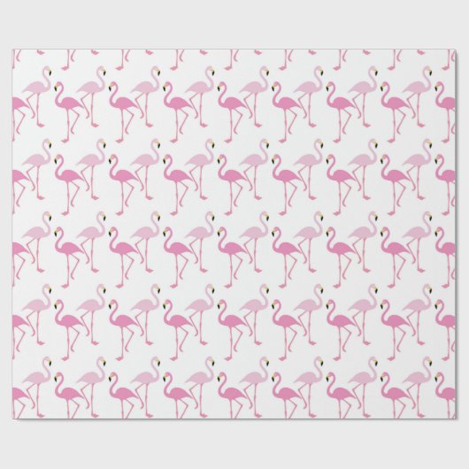 Retro Roze Flamingo patroon Thema Exotic Bird Cadeaupapier (Vlak)
