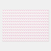 Retro Roze Flamingo patroon Thema Inpakpapier Vel (Voorkant 3)