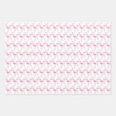 Retro Roze Flamingo patroon Thema Inpakpapier Vel (Voorkant 2)
